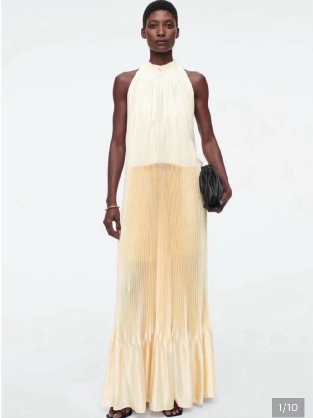 COS Plisse Two-Tone Maxi Dress - Picture 2 of 9